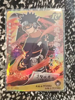 Naruto Kayou Obito Uchiha Card Heavens Scroll HY-R+-014 Foil Holo Rare - Image 1