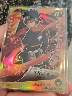 Naruto Kayou Obito Uchiha Card Heavens Scroll HY-R+-014 Foil Holo Rare - Image 4