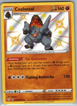Coalossal SV069/SV122 Shining Fates: Shiny Vault - Pokemon Card - NM - Image 1