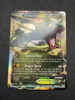 Rayquaza EX 85/124 Holo Rare Pokemon Card Black & White Dragons Exalted - NM - Image 3