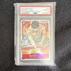 One Piece Roronoa Zoro 013 ST01-Super Pre-Release PSA 10 Character Card 2022 - Image 1