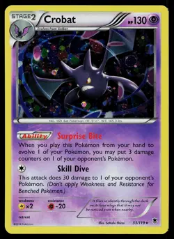 Pokemon Card Phantom Forces Crobat 33/119 Rare Holo - Image 1