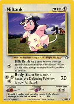 Miltank 41/111 Neo Genesis Pokemon Card M/NM - Image 1