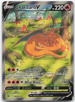 Charizard V Promo SWSH: Sword & Shield Promo Cards SWSD Fire Holo SWSH260 2019 N - Image 1
