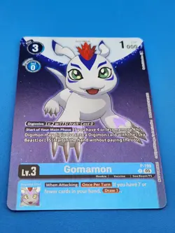 Digimon TCG Time Stranger Gomamon Promo Card P-196 Foil Alt Art English NM - Image 3
