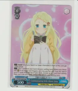 Communicating With Aliens, Lucy Super Rare Weiss Card AYT/W110-E073S SR Ayakashi - Image 1