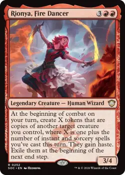 Rionya, Fire Dancer - 252 - Commander: Secrets of Strixhaven - NM - Image 1