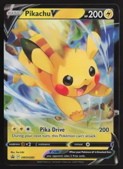 Pikachu V SWSH285 Holo Promo Sword & Shield Promo Pokemon Near Mint - Image 1