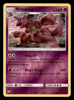 Nidoking 59/181 Rare Team Up Pokemon Reverse Holo Near Mint - Image 1