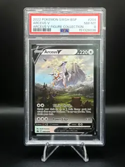 2022 Pokemon SWSH BSP Arceus V Figure Collection #204 PSA 8 NM-MT - Image 1