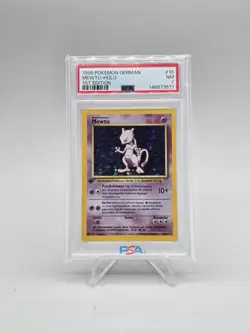 1999 Pokemon German Mewtu Holo #10 1st Edition PSA 7 - Image 1