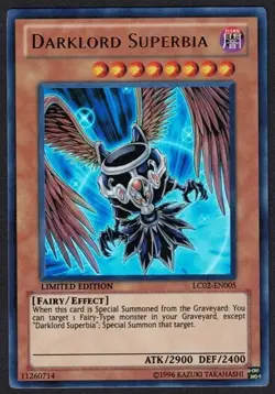 Yugioh Darklord Superbia LC02-EN005 Ultra Rare Limited - NM - Image 1