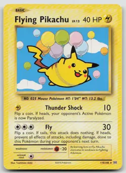Flying Pikachu 110/108 Secret Rare Evolutions Pokemon HP - Image 1