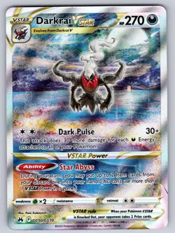 Darkrai VSTAR GG50/GG70 Holo Crown Zenith Galarian Gallery Pokemon NM - Image 1