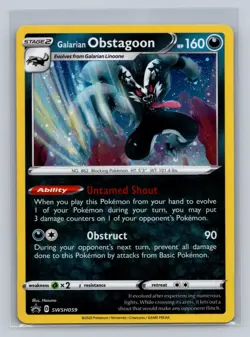 Galarian Obstagoon SWSH059 Holo Promo Sword & Shield Promo Pokemon Holo NM - Image 1