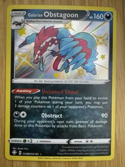 Galarian Obstagoon, Pokemon Shining Fates: Shiny Vault Holo Rare, SV080/SV122 NM - Image 1