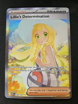 Pokemon TCG Lillie's Determination Full Art Holo Trainer 184/132 Mega Evolution - Image 1