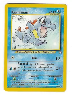 Pokemon TCG Totodile 80/111 (Karnimani) GERMAN - Image 1