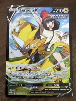 Pokemon Zeraora V TG16/TG30 Sword & Shield Silver Tempest Trainer Gallery Holo - Image 1
