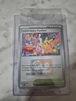 Pokemon TCG Celebratory Fanfare Ace Trainer Reward MEP 028 Promo New Sealed - Image 1
