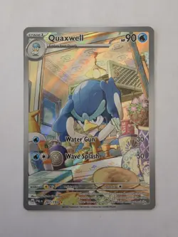 Pokemon Sv02: Paldea Evolved Quaxwell 207/193 Illustration Rare Holo TCG - Image 1