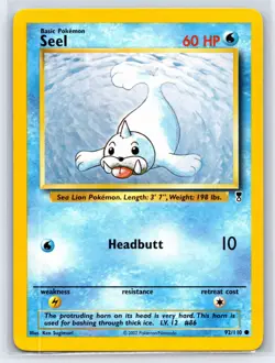 2002 Pokemon TCG Legendary Collection Seel - 92/110 - NM - Image 3