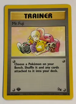 Pokemon Mr. Fuji 1st Edition Uncommon Fossil Set 58/62 LP - Image 1