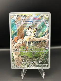 Meowth 106/094 Illustration Rare Pokemon TCG ME02 Phantasmal Flames NM #B - Image 1