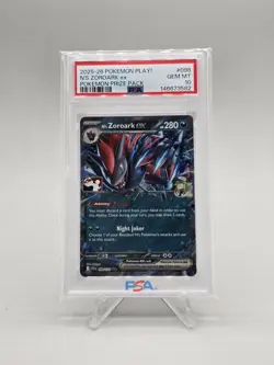 2025-26 Pokemon Play! N's Zoroark EX #098 Prize Pack PSA 10 Small Crack - Image 1