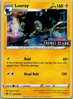 Luxray SWSH023 Promo SWSH Black Star Pokemon NM - Image 1