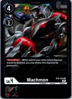 Machmon BT6-059 Black Rare Champion Digimon CCG Card - Image 1