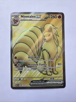 Pokemon Ninetales EX TCG Scarlet Violet-151 Holo Ultra Rare Card 186/165 - Image 1