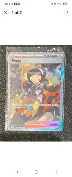 Pokemon TCG Obsidian Flames 227/197 Poppy Full Alternative Art Rare Trainer Card - Image 1