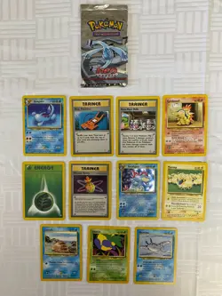Pokemon Neo Trading Cards - with Holo Feraligatr - Image 1