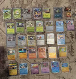 Pokemon Cards Bundle (32 Cards, Reverse Holo, Holo, Full Art) And (90+ Normal) - Image 1