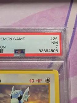 1999 Pokemon Game Dratini PSA 7 Mint 1st First Edition 26 Base Set Card 26/102 - Image 4