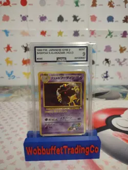 AGS 9 Mint Sabrina's Alakazam 65 Gym 2 Holo Pokemon Card - Image 1
