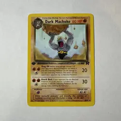 1999 Pokemon Team Rocket Regular 1st Edition Dark Machoke 40/82 TCG Uncommon - Image 1