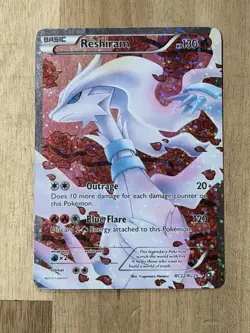 Pokemon TCG Card Reshiram RC22/RC25 Full Art Ultra Rare Legendary Treasures MP - Image 1