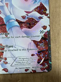 Pokemon TCG Card Reshiram RC22/RC25 Full Art Ultra Rare Legendary Treasures MP - Image 4
