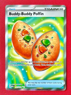 Buddy-Buddy Poffin 167/132 Ultra Rare Pokemon TCG Mega Evolution Full Art NM - Image 1