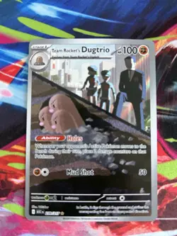 Team Rocket's Dugtrio 239/217 Illustration Rare - Ascended Heroes Pokemon NM - Image 1