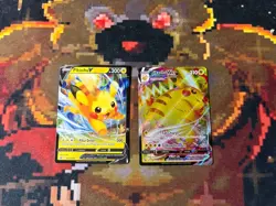 PIKACHU VMAX SWSH286 & PIKACHU V SWSH285 PROMO CARDS NM Pokemon TCG Black Star - Image 1