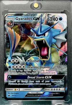 GYRADOS RARE HOLO REFRACTOR FOUL POKEMON CARD TCG TRADING CARD GAME WATER MINT - Image 4