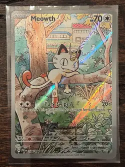 Meowth Illustration Rare 106/094 Pokemon Phantasmal Flames English Near Mint - Image 1