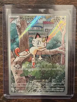 Meowth Illustration Rare 106/094 Pokemon Phantasmal Flames English Near Mint - Image 3