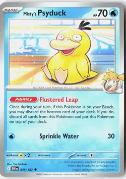 MISTY'S PSYDUCK 045/182 UNCOMMON DESTINED RIVALS POKEMON NM - Image 1