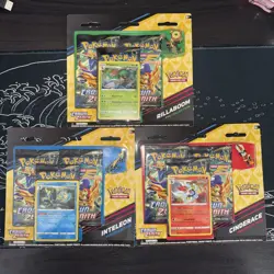 3 x CROWN ZENITH 3 Pack Blister Pin Collection (ALL THREE)- SEALED - Pokemon TCG - Image 1
