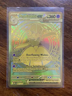 2025 Pokemon Mega Evolutions Mega Gardevoir ex 187/132 Mega Hyper Rare Gold - Image 1