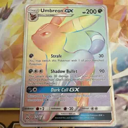 Pokemon TCG: Umbreon GX Rainbow Secret Rare Full Art Holo 154/149 🔥 NM - Image 1